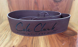 Deluxe Strap - Soft Leather Available in Cream, Chocolate or Black - Embroidered Lettering