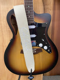 Deluxe Strap - Soft Leather Available in Cream, Chocolate or Black - Embroidered Lettering