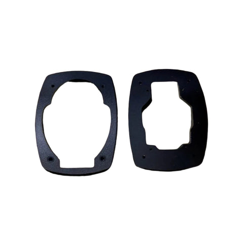 Adaptor plate to fit standard size battery holder into large hole left from large battery holder.
