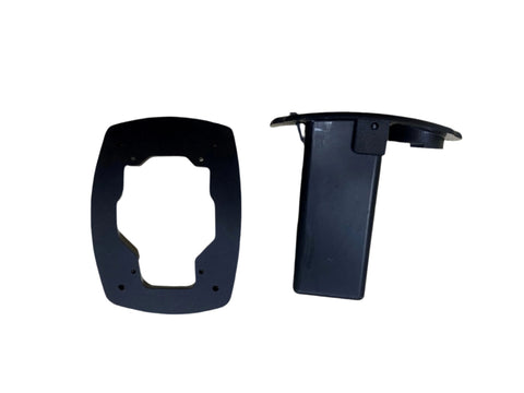 Adaptor plate & standard size battery holder to fit into large hole left from large battery holder