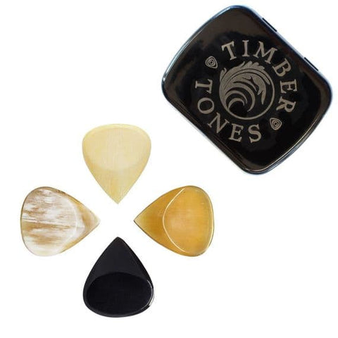 Timber Tones Jazz Tones Fat Mixed Tin of 4 Guitar Picks