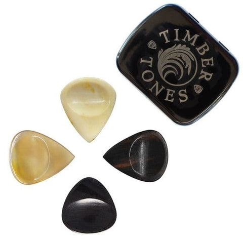 Timber Tones Lefty Tones Mixed Tin of 4 Guitar Picks