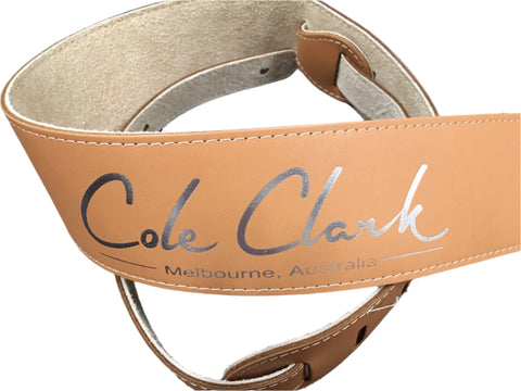Strap - Leather - Tan with Silver or Gold Lettering