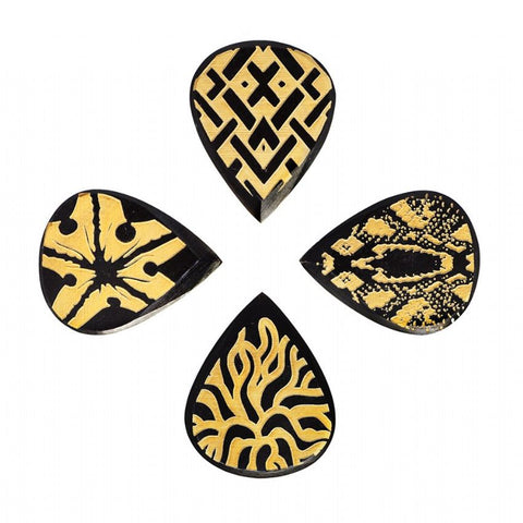 Timber Tones Tribal Tones Mixed Pack of 4 Guitar Picks