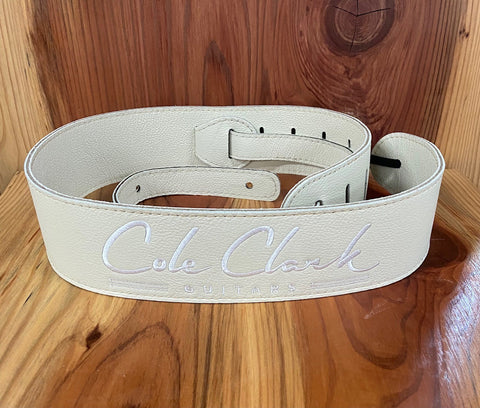Deluxe Strap - Soft Leather Available in Cream, Chocolate or Black - Embroidered Lettering