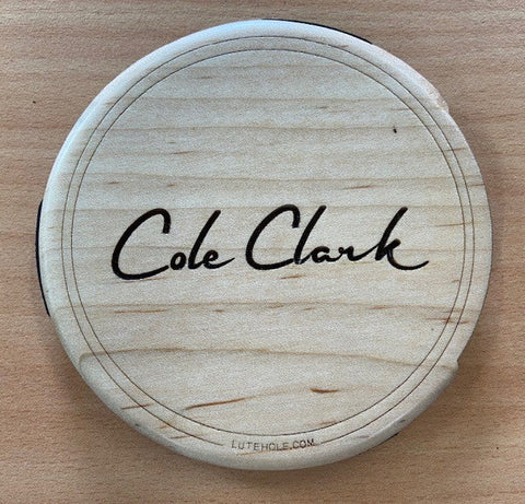 LuteHole Soundhole Cover - Cole Clark Branded Solid design in Maple for Cole Clark FL & LL models