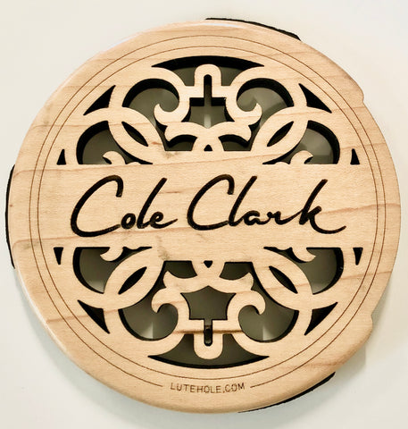 LuteHole Soundhole Cover - Cole Clark branded in Maple for TL, AN1, AN2 & AN3 Guitar Models