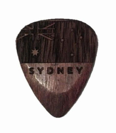 Timber Tones Sydney - Australian Flag Purpleheart 1 Guitar Pick