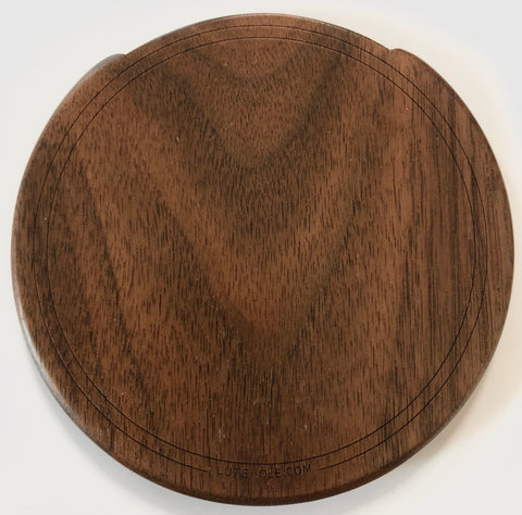 LuteHole Soundhole Cover - Solid design in Walnut for Martin (4")