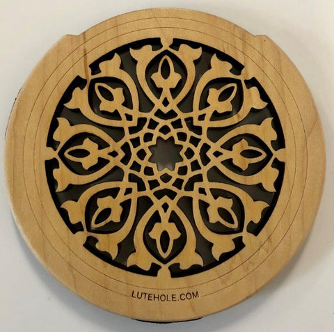 LuteHole Soundhole Cover - Star design in Maple for Martin